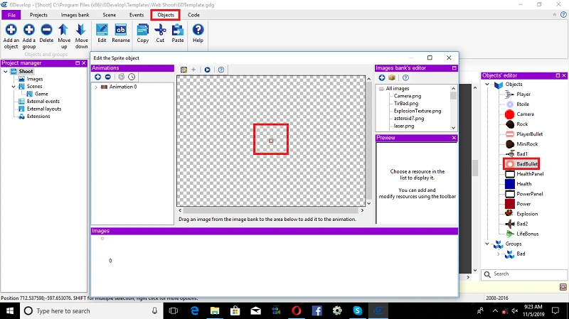 2D Air Force Combat Game Using gdevelop Engine