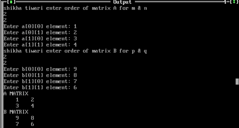 Output 2D Array