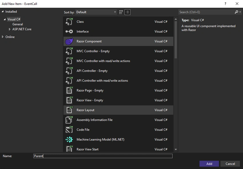 5 steps to implement event call-backs in Blazor
