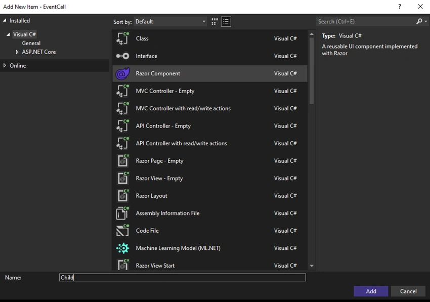 5 steps to implement event call-backs in Blazor
