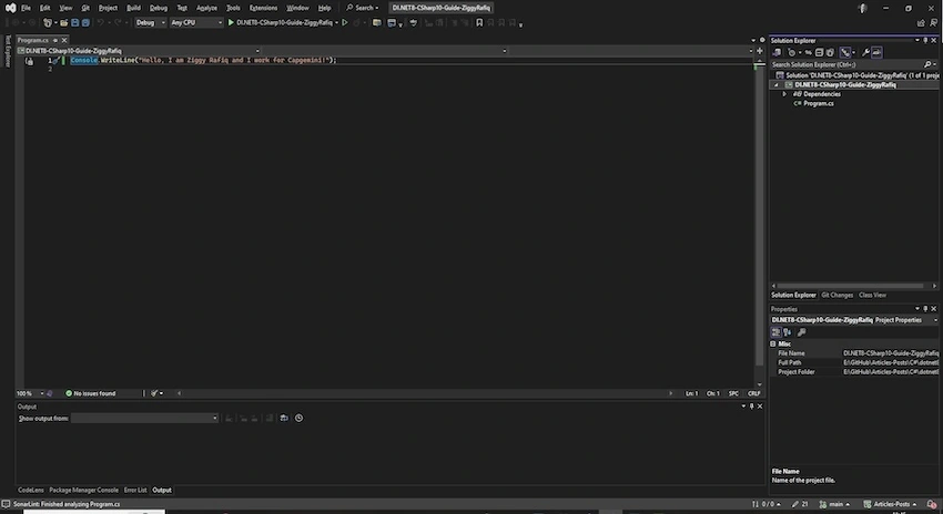 Visual Studio 2022 IDE Step 1