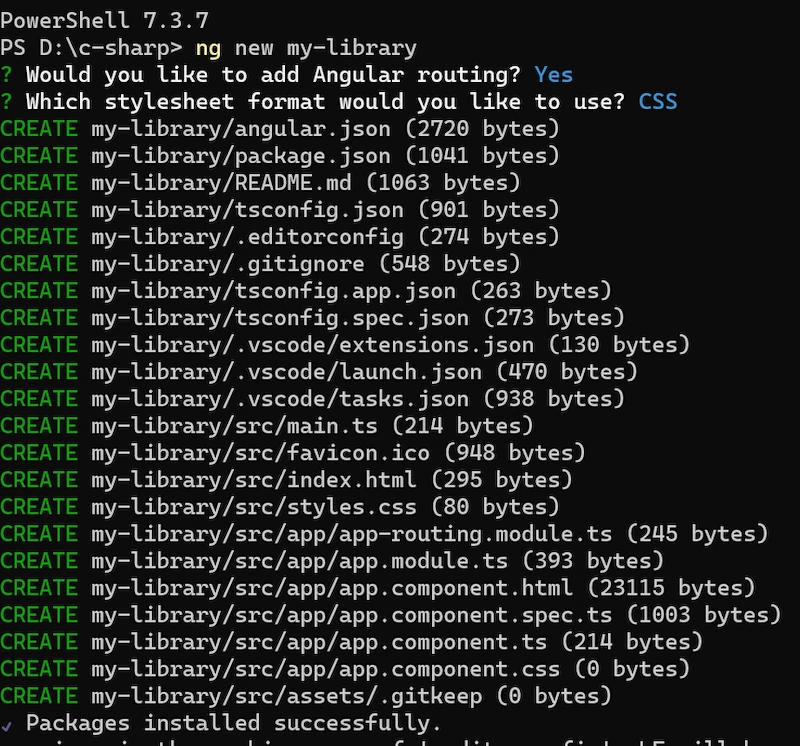 Create a New Angular Library Project