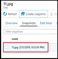 Create snapshot