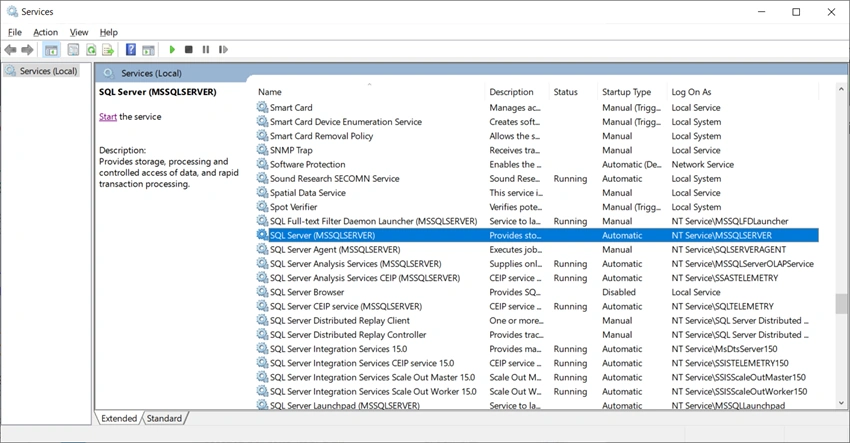 A fix to SQL Server Error 1069: The service did not start due to a login failure