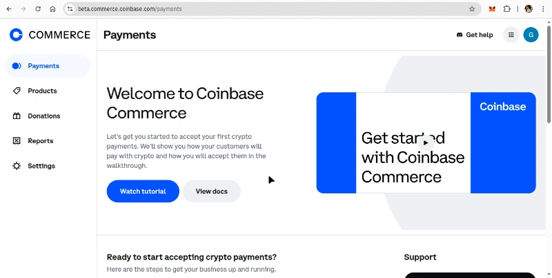 Coinbase Commerce Account