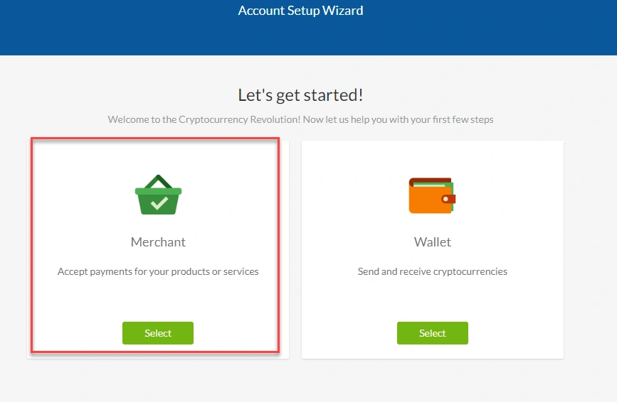 Select Merchant Account