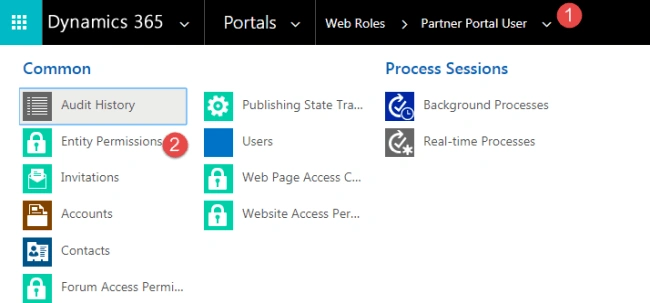 Entity permissions