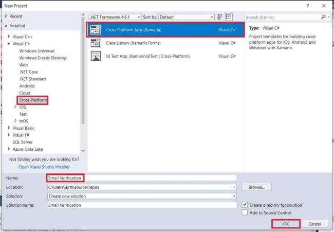 Email Verification In Android and UWP Using Xamarin.Forms
