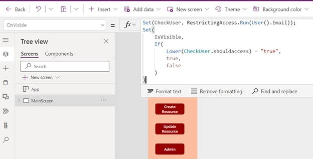 Access Restriction in a Canvas App Using a SharePoint Group and Power Automate