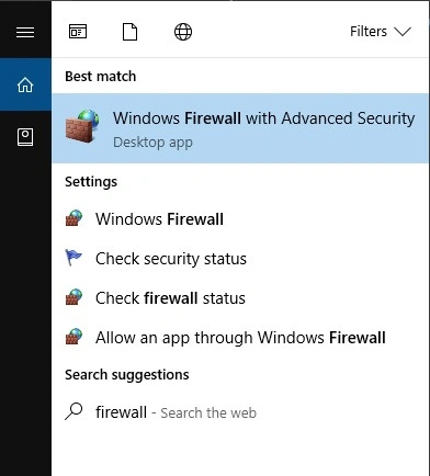 Change firewall rules