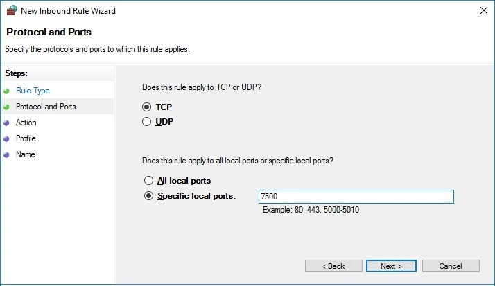 Select TCP