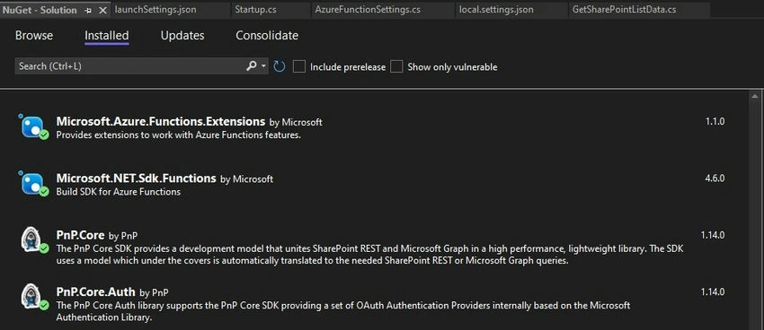 NuGet Package Manager