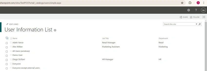 SharePoint site