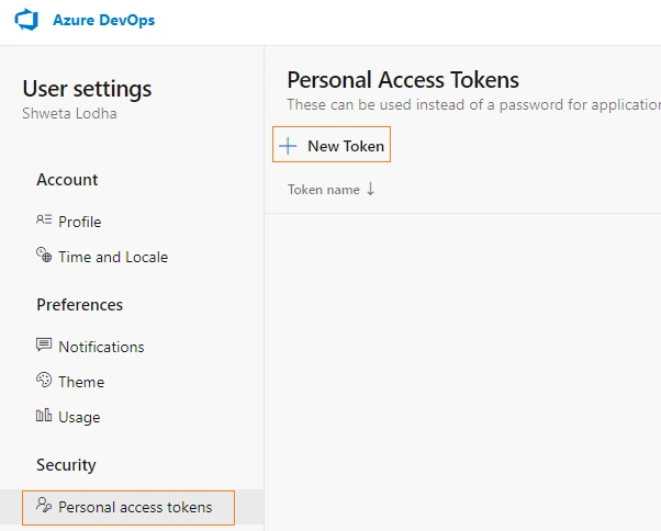 Acessing Azure DevOps by using PAT