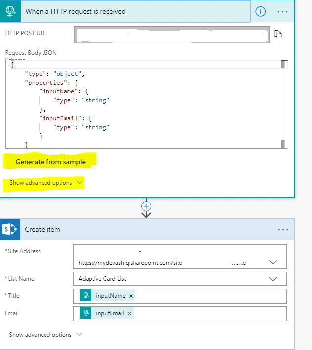 Actionable Outlook Message Using Adaptive Card Connected To SharePoint Using Power Automate