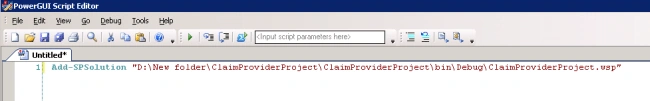 windows PowerShell Add WSP file