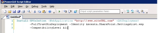 Install WSP file
