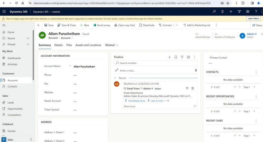 Account information