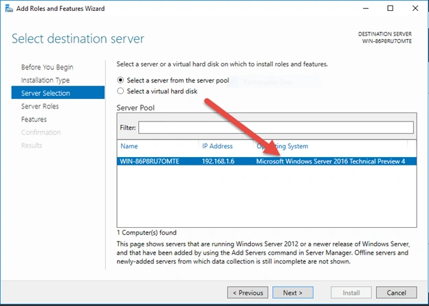 select server