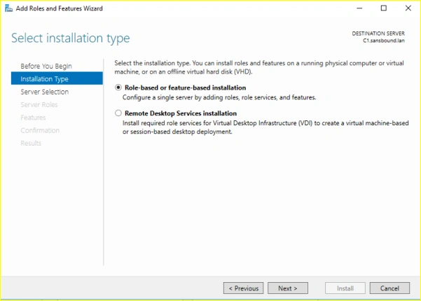 Installation type
