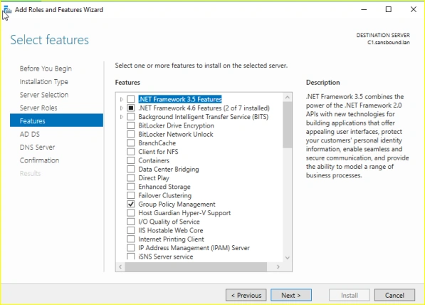 .NET Framework features