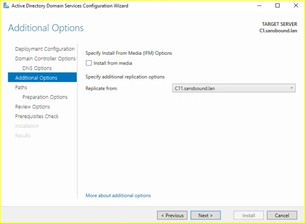Additional options