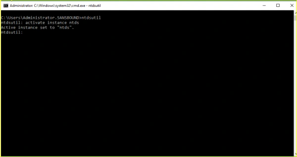 activate instance ntds