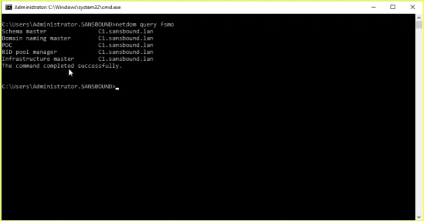 transferred to C1.sansbound.lan