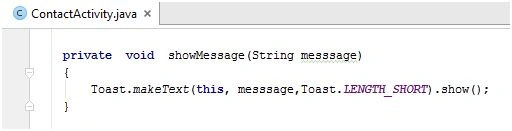 Contact Activity