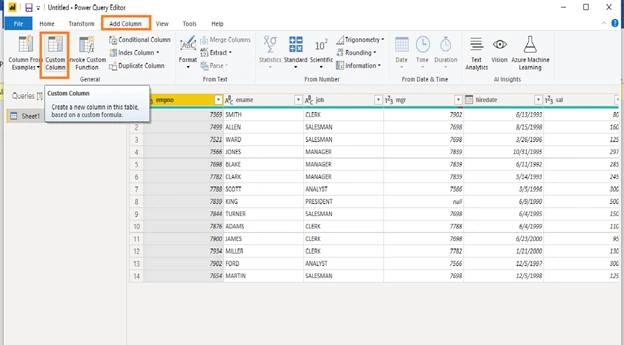 Add A Custom Column In Power BI
