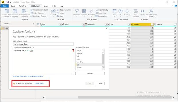 Add A Custom Column In Power BI