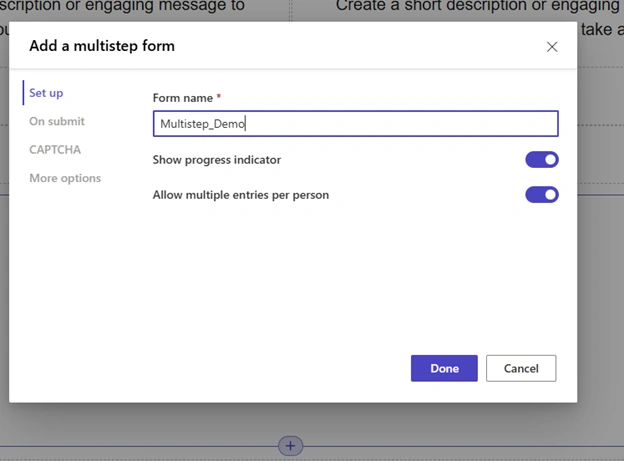 Add Multi-step form