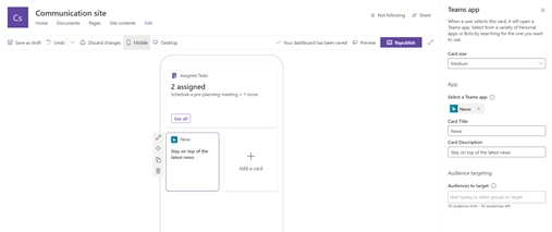 Add Adaptive Card To Your Viva Connection Dashboard