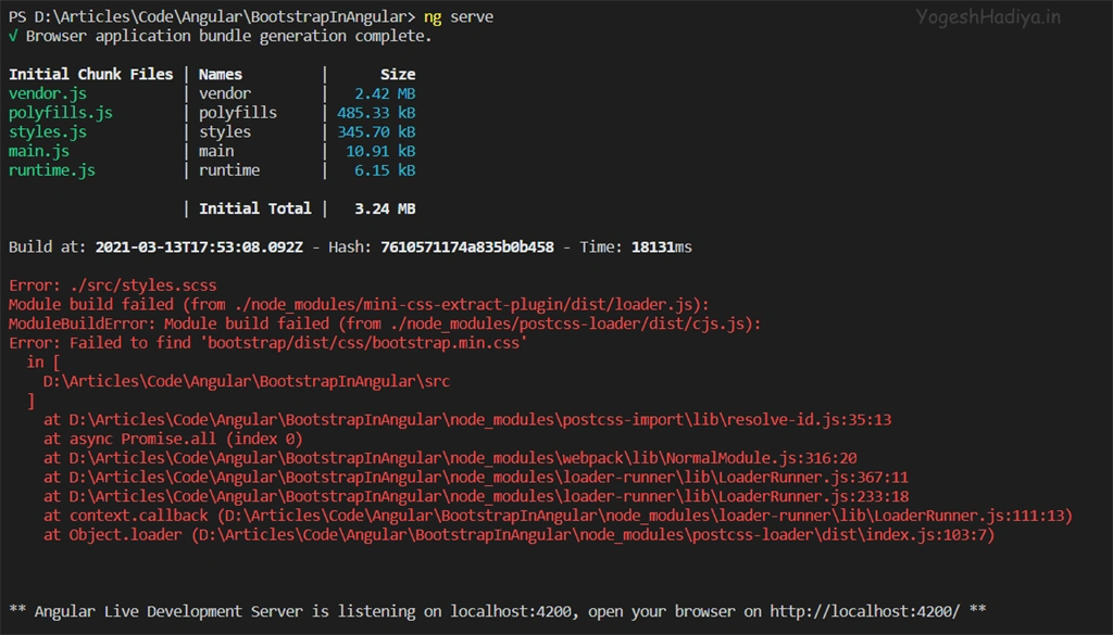 Add Bootstrap 5 In Angular 11