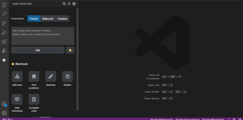 Add ChatGPT functionalities within Visual Studio Code