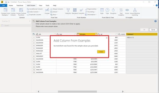 Add Column From Example In Power QueryEditor