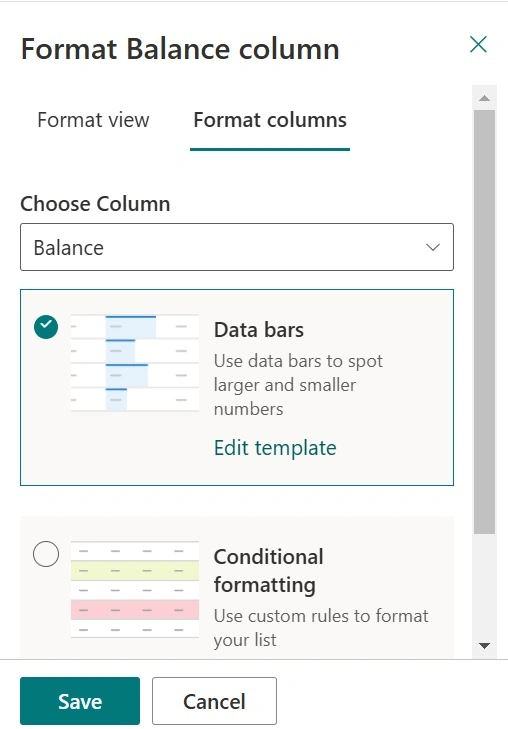 Numeric column