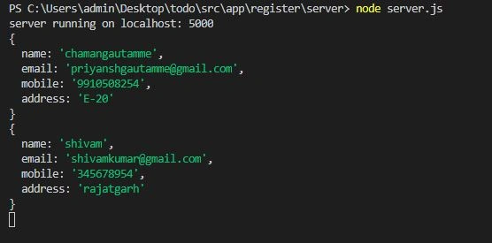 Add Data To The Server Using The Web API In Angular Using Node.js And VS Code