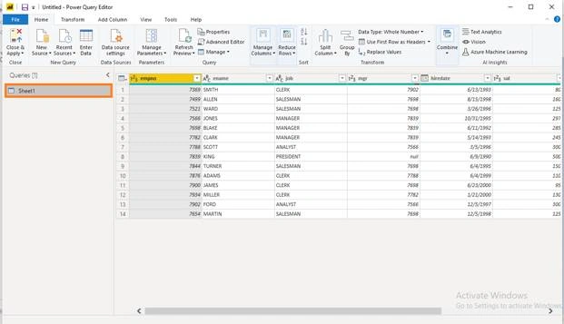 Add Index Column in Power BI using Power Query Editor