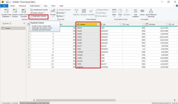 Add Index Column in Power BI using Power Query Editor