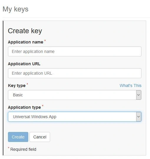 create app