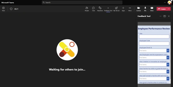 Add PowerApps as in-meeting Teams app
