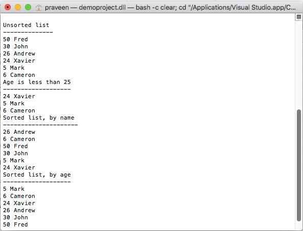 C# list