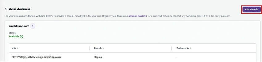Add domain