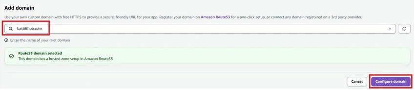 Configure domain