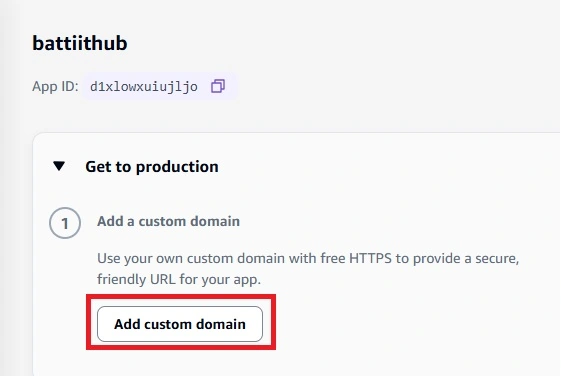 Add custom domain