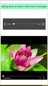PowerApps audio