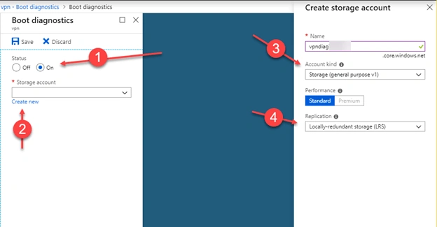 Adding Azure Boot Diagnostics