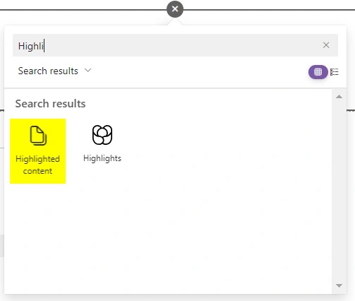 Adding Highlighted Content Web part in SharePoint Online Page