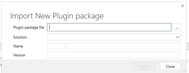 Import new plugin package
